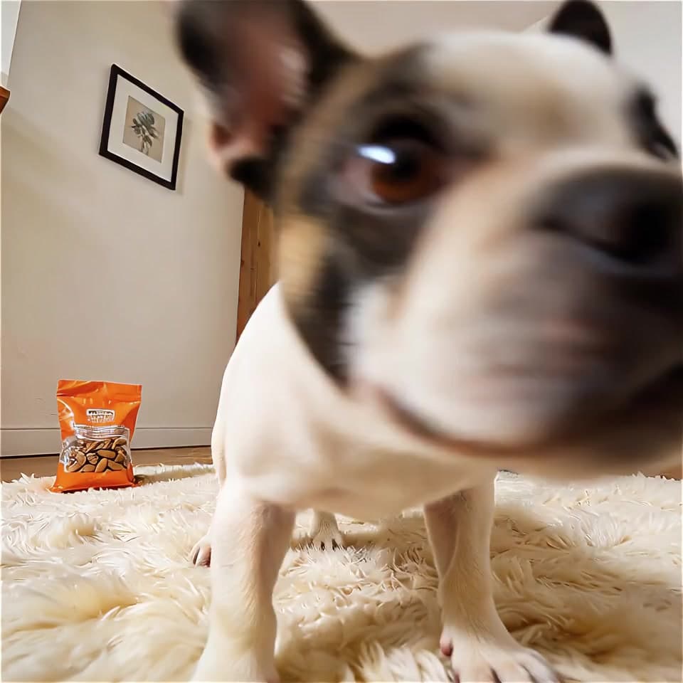 French Bulldog photo animated with playful energetic motion